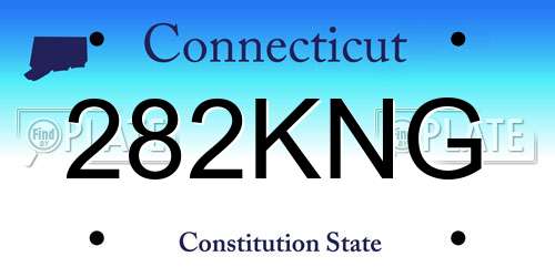 282KNG Connecticut License Plate
