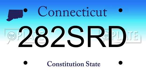 282SRD Connecticut License Plate