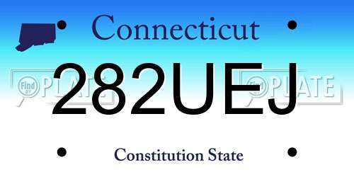 282UEJ Connecticut License Plate