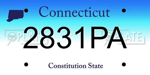 2831PA Connecticut License Plate