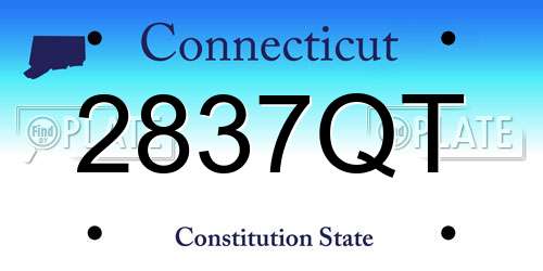 2837QT Connecticut License Plate