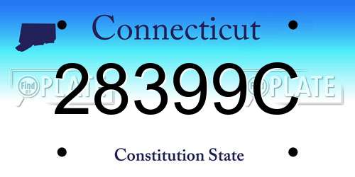 28399C Connecticut License Plate
