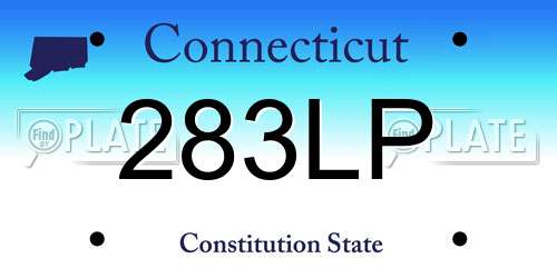 283LP Connecticut License Plate