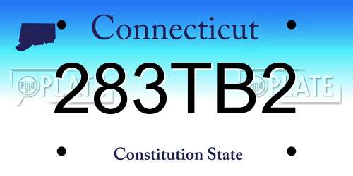 283TB2 Connecticut License Plate