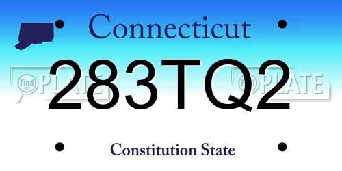 283TQ2 Connecticut License Plate