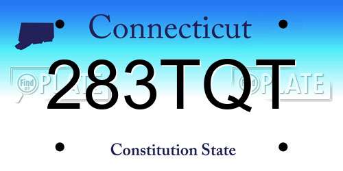 283TQT Connecticut License Plate