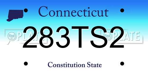 283TS2 Connecticut License Plate
