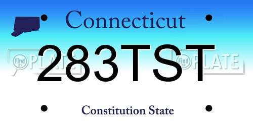 283TST Connecticut License Plate