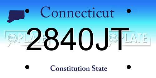 2840JT Connecticut License Plate