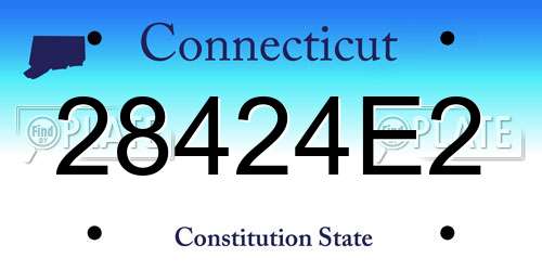 28424E2 Connecticut License Plate