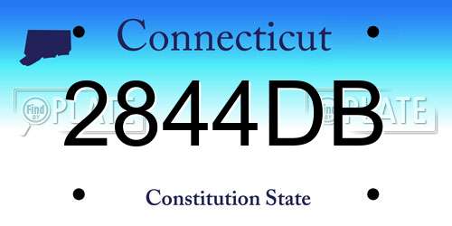 2844DB Connecticut License Plate