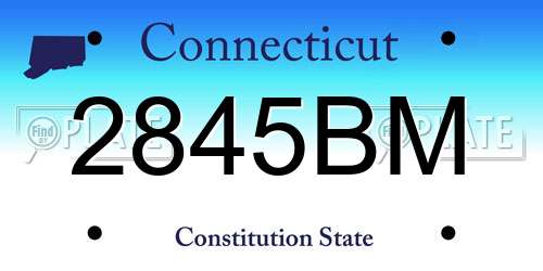 2845BM Connecticut License Plate