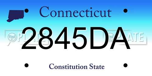 2845DA Connecticut License Plate