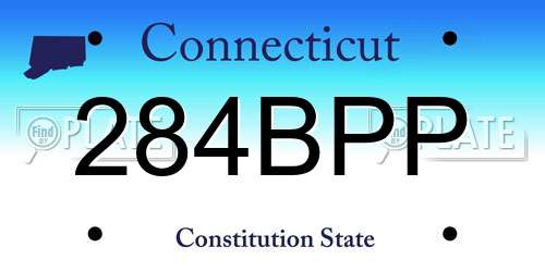 284BPP Connecticut License Plate