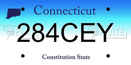 284CEY Connecticut License Plate