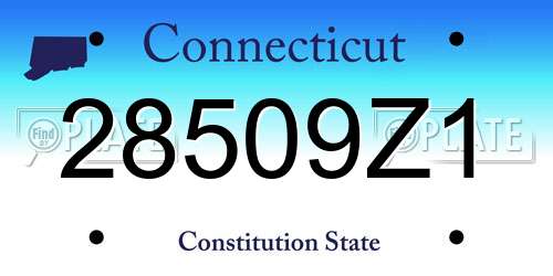 28509Z1 Connecticut License Plate