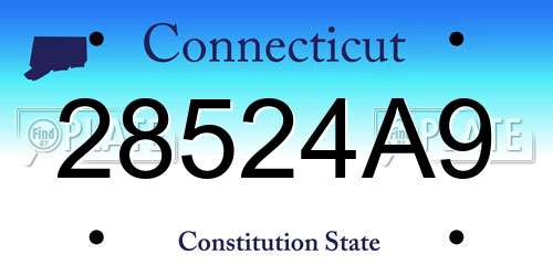 28524A9 Connecticut License Plate