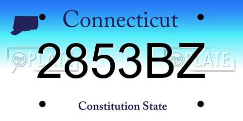 2853BZ Connecticut License Plate