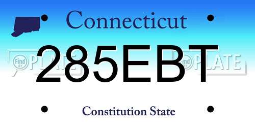 285EBT Connecticut License Plate
