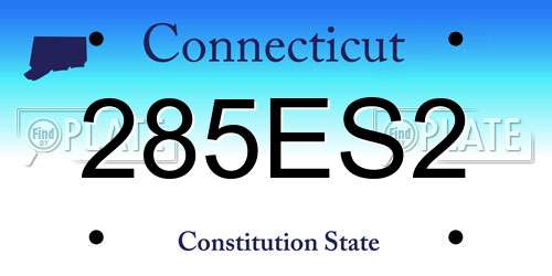 285ES2 Connecticut License Plate