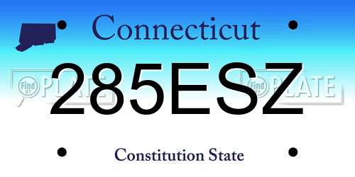 285ESZ Connecticut License Plate