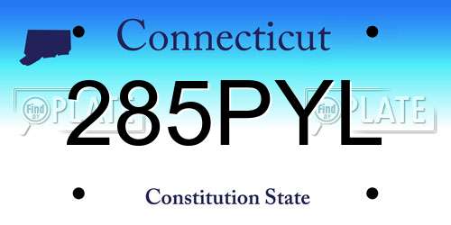 285PYL Connecticut License Plate