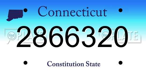 2866320 Connecticut License Plate