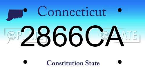 2866CA Connecticut License Plate