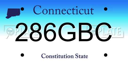 286GBC Connecticut License Plate