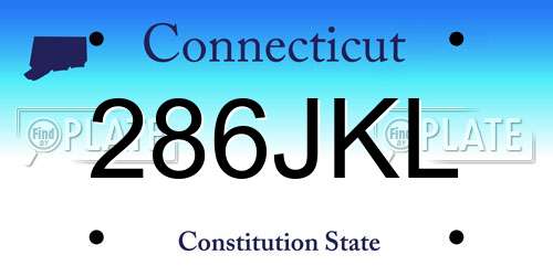 286JKL Connecticut License Plate
