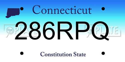 286RPQ Connecticut License Plate