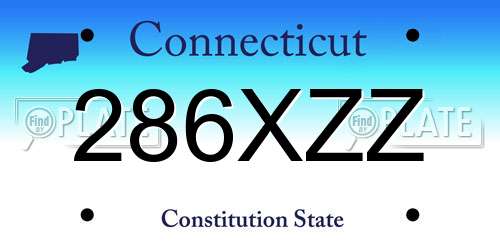 286XZZ Connecticut License Plate