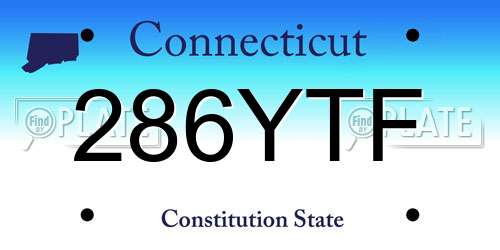 286YTF Connecticut License Plate
