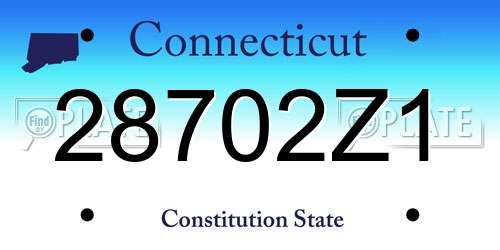 28702Z1 Connecticut License Plate