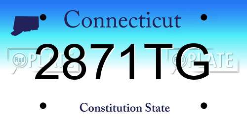 2871TG Connecticut License Plate