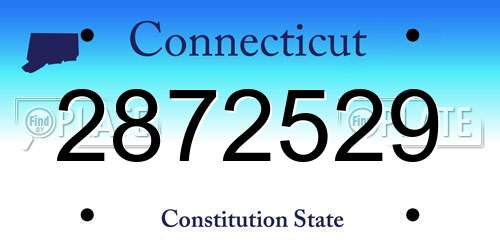 2872529 Connecticut License Plate