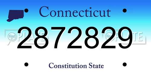 2872829 Connecticut License Plate