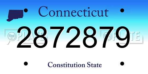 2872879 Connecticut License Plate