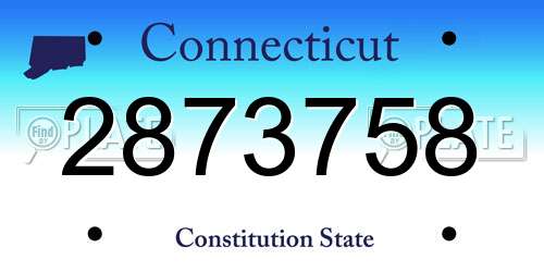 2873758 Connecticut License Plate