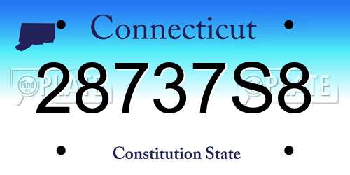 28737S8 Connecticut License Plate