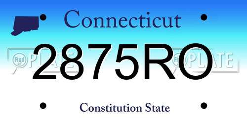 2875RO Connecticut License Plate