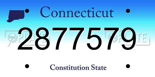 2877579 Connecticut License Plate