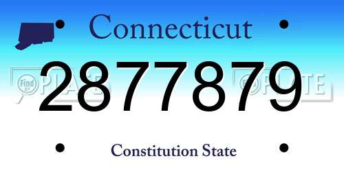 2877879 Connecticut License Plate