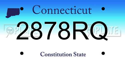 2878RQ Connecticut License Plate