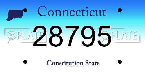 28795 Connecticut License Plate