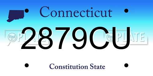 2879CU Connecticut License Plate