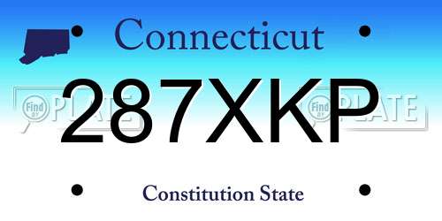 287XKP Connecticut License Plate