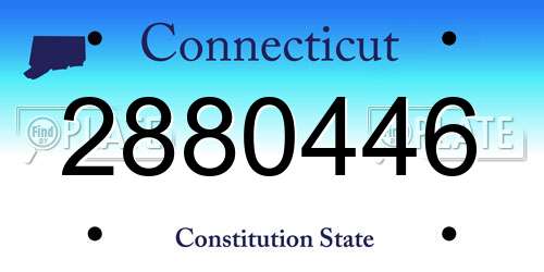 2880446 Connecticut License Plate