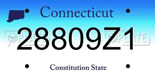 28809Z1 Connecticut License Plate