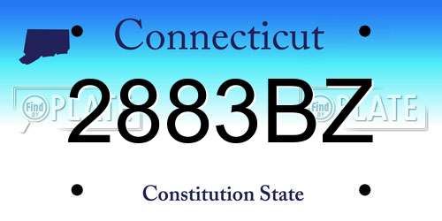 2883BZ Connecticut License Plate